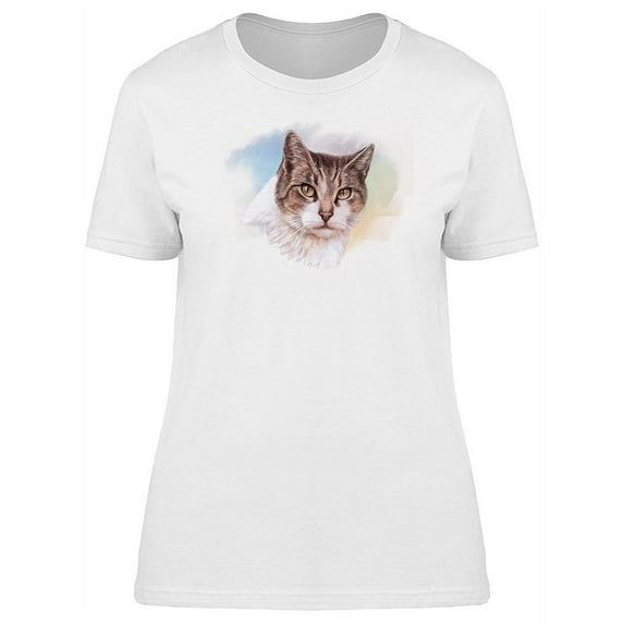 Graphic Cute Cat Animal T-Shirt Women -Image by Shutterstock, Female Small