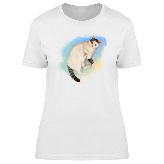 Graphic Cute Domestic Cat  T-Shirt Women -Image by Shutterstock, Female x-Large