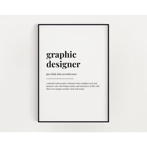 Graphic De Er Definition Print, Wall Art Print, Quote Print, Graphic De Er, Typography Print, Dictionary Print Home Decor #3682, Unframed Poster Size 16x24