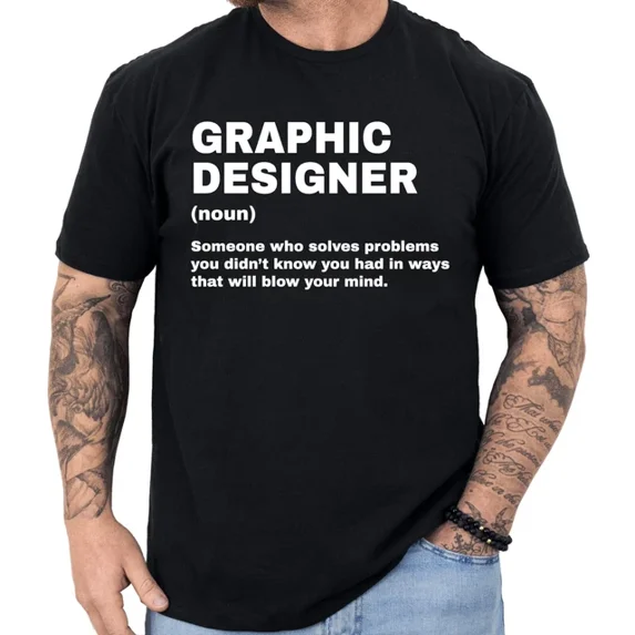 Graphic Designer Definition T-Shirt Funny Gifts Profession Shirt Men & Women Unisex S-5XL Hot Trending Shirt, Vintage Birthday Gift