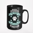 thumbnail image 1 of Graphic Designer Dog Lover, Black 15oz Ceramic Mug, 1 of 5