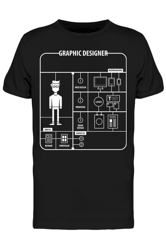 Graphic Designer T-Shirt Men -Image by Shutterstock, Male x-Large