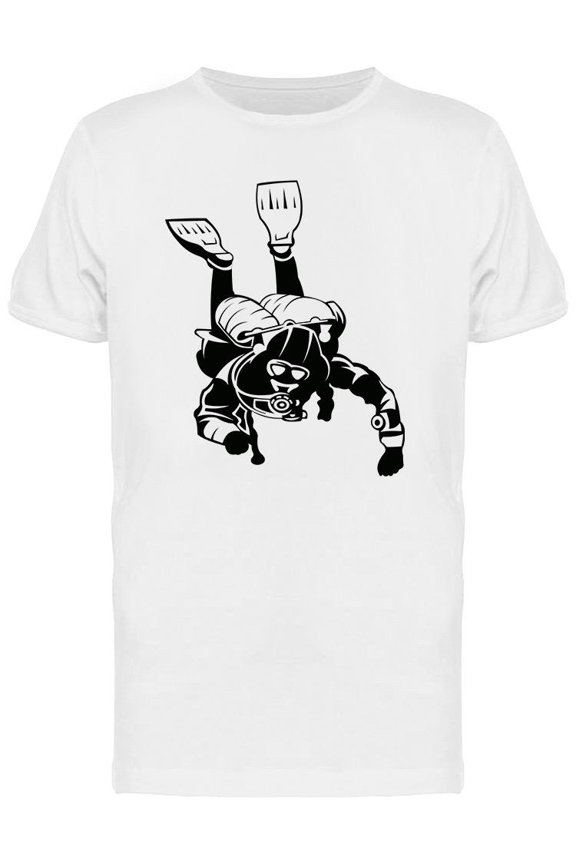 Graphic Diving Man T-Shirt Men -Image by Shutterstock, Male x-Large
