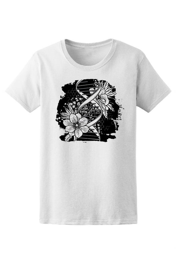 Graphic Dna Structure T-Shirt Women -Image by Shutterstock, Female Medium