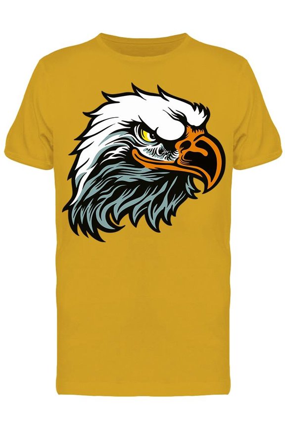 Graphic Eagle Head T-Shirt Men -Image by Shutterstock, Male Large