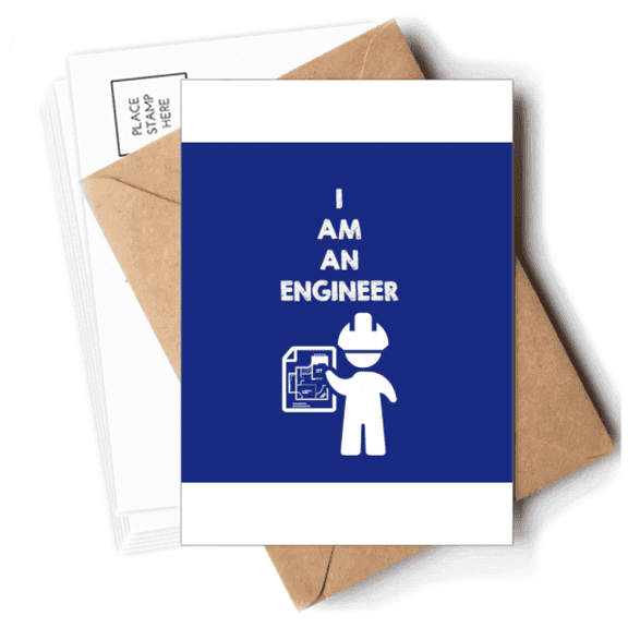 Graphic Engineer Helmet Position Postcards Envelopes Blank Note Cards Mailing