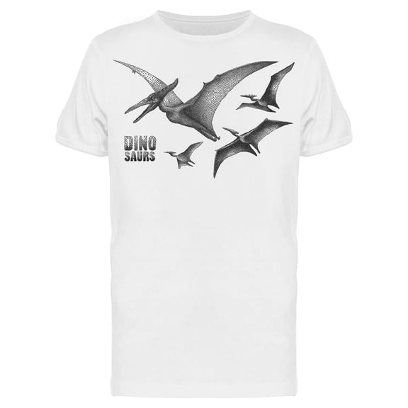 Graphic Flying Pterodactyls T-Shirt Men -Image by Shutterstock, Male Medium