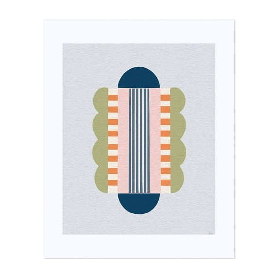 Graphic Geometric Table Setting Poster – Bold & Colorful Artwork - Illustration Geometric Abstract Modern Art Pattern Minimalist Mid-Century Modern Bauhaus Unframed Wall Art Print 24 x 30 inches