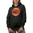 thumbnail image 1 of Graphic Golf Buggy or Cart, Balls, Flag & Golf Player, Golfing or Golfer Themed Merch Gift, Black Hooded Sweatshirt or Hoodie, Small, 1 of 5