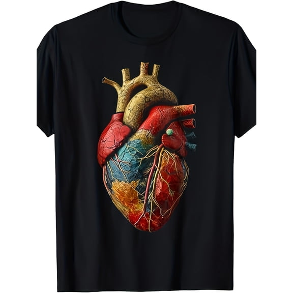 [Graphic Heart T-Shirt Artwork] Heart Anatomical Graphic Artwork Heart T-Shirt
