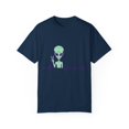 thumbnail image 1 of Graphic Heartbeat UFO Fan OVNI Extraterrestrial Women Men Novelty UFO Husband Heartbeats Dad Mom OVNI Cute Unisex Garment-Dyed T-shirt, 1 of 4
