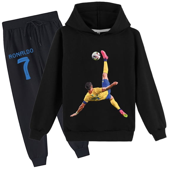 Graphic Hoodie Set Cristiano Ronaldo Sweatshirt & Pants suits students’ campus and outings