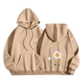 thumbnail image 1 of Graphic Hoodie for Women Cute Flower Print Long Sleeve Preppy Y2K Oversized Pullover Casual Lounge Hooded with Pocket, 1 of 5