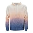 thumbnail image 1 of Graphic Hoodies For Men Sweatshirts Men'S Fashion & Leisure Gradient Color Long Sleeve Hooded Neck Regular Sleeves Fall Sleeved Hoodie Sweatshirt Tops Outdoor Shirt Blue, 1 of 2