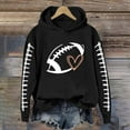 thumbnail image 1 of Graphic Hoodies Hooded Sweatshirt Women Heart Football Graphic Hoodies Fall Long Sleeve Pullover Tops Football Mom, 1 of 1