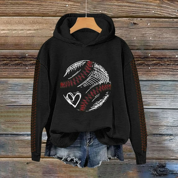 Graphic Hoodies Striped Camo Sweatshirt Sweater Women Women's Letterprinted Baseball Long Sleeved Hoodie Black