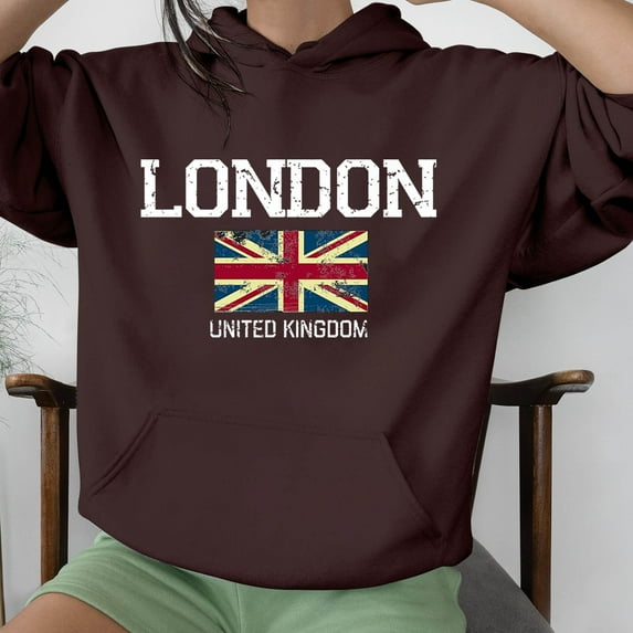 Graphic Hoodies Striped Camo Sweatshirt Sweater Women Women's Long Sleeved LONDON UNITED Letter Printed Hoodie Hoodie Hoodie Brown L
