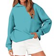 thumbnail image 1 of Polka Dot Hoodies for Women Fall Outfits for Women Fashion Clothing Drop Shoulder Long Sleeve Pullover Loose Casual Color Block Winter Clothes with Pockets Drawstring Sweatshirts, 1 of 4