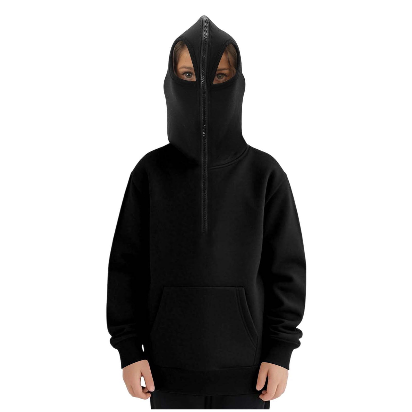 Boys Sweatshirt Boys Girls Pullover Sweatshirt Solid Plus Hooded Color Top Boys Hoodie Black 150 11 Years 25c84be7 4c7a 4102 8aff 55ab89daa6e0.06b898c3279d2785e4243a6f0f46d0ad - View #4