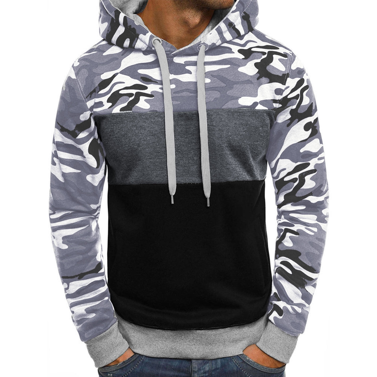 Graphic Hoodies for Men Long S1eeve Hoodies Sweatshirts Camouflage ...