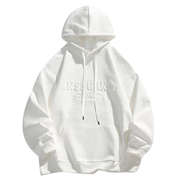 Graphic Hoodies for Men S-5XL Big and Tall Pullover Plus Size Sweatshirts Casual Long Sleeve Solid Comfort Loose Basic Hoodie with Pocket