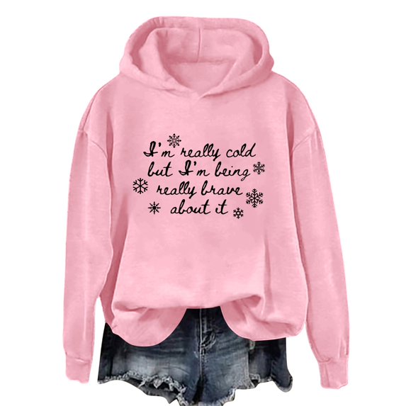Graphic Hoodies for Women Casual Loose Fit Long Sleeve Novelty Pullover Fall Winter Clothes