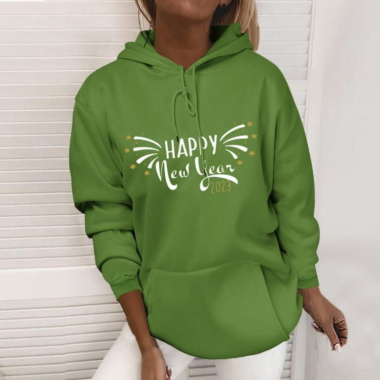 Graphic Hoodies for Women - Print Up to 50% off! Hoodie Long Sleeve Fall  Pullover Loose Green Hoodie XL - Walmart.com