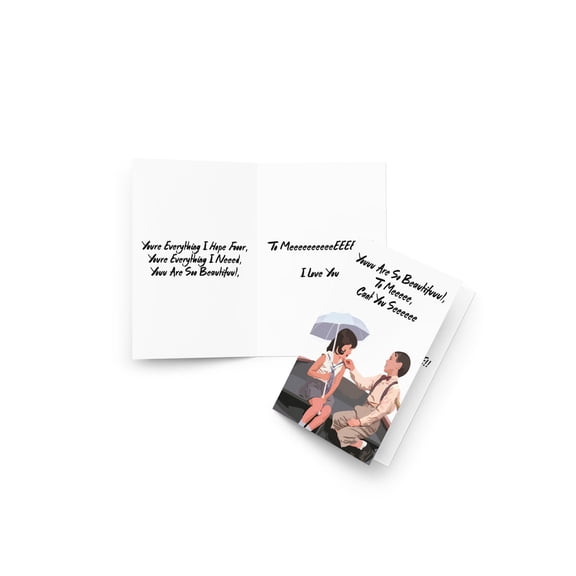 Graphic Jaw Alfalfa and Darla Little Rascals I Love You Card, Envelopes Included, Toner-based Printing, Small - 4″ × 6″ (101 × 152 mm)