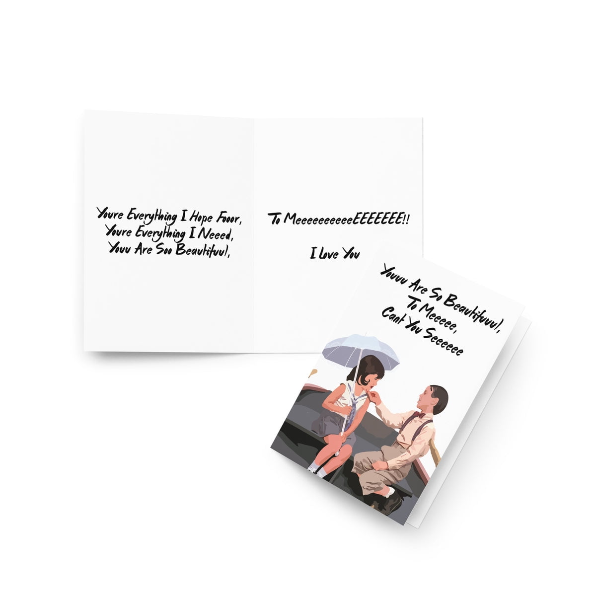 Graphic Jaw | Alfalfa and Darla | Little Rascals | I Love You Card ...