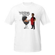 Graphic Jaw Dad Bod Because Im Too Busy Being Awesome | Funny Dad T-shirt | White, Medium