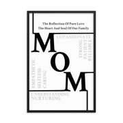 Graphic Jaw Mom Sentiments Framed Poster, Black, 24 36