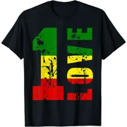 Graphic & Letter Print T-shirt One Love Jamaica T-Shirt Rasta Reggae Music Caribbean Pride T-Shirt