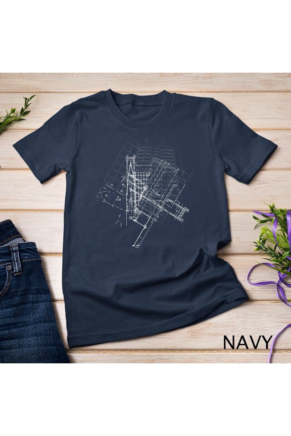 Graphic Lines Design Idea Architecture T-Shirt