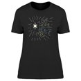 thumbnail image 1 of Graphic Love Hope Peace Joy T-Shirt Women -Image by Shutterstock, Female Large, 1 of 2