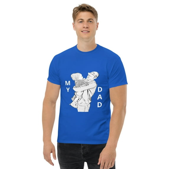 Graphic Men's Tee Shirt My Dad Father's Day Gift Variety Colors and Sizes (Royal, S)
