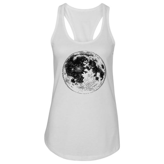 Graphic Moon Design Tank Women -Image by Shutterstock, Female x-Large