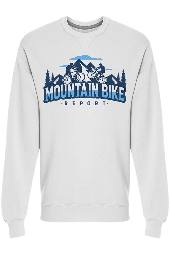 Graphic Mountain Bike Report Sweatshirt Men -Image by Shutterstock, Male Large