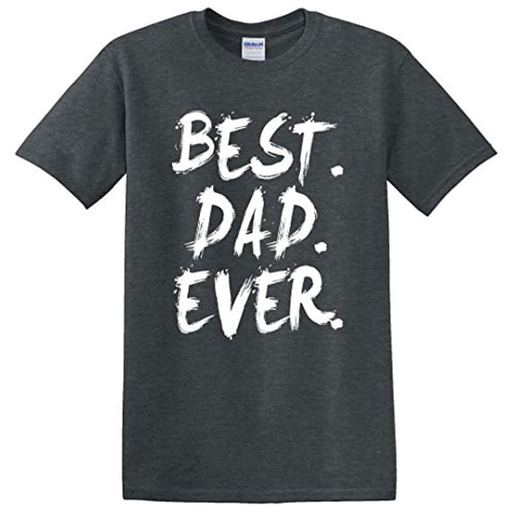 Graphic Novelty Father's Day T-Shirt Best Dad Ever Dark Heather M