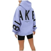 VISIT JUNIORS TEEN GIRLS HOODIES Graphic Oversized Juniors Teen Girls Sweatshirt Clearance Comfortable Non-Shrinking Pullover Fall Drop Shoulder Cozy Hoodies