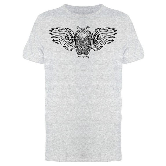 Graphic Owl Tattoo T-Shirt Men -Image by Shutterstock, Male XX-Large