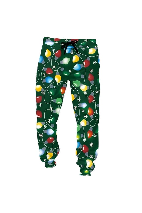 Graphic Pants Men Casual Colorful Lanterns Printed Comfortable Running Jogger Stretchy Pant