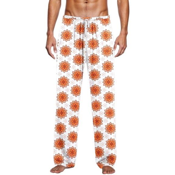 Graphic Pants Men Casual Comfortable Durable Breathable Travel Relaxation Pj Bottoms Pant