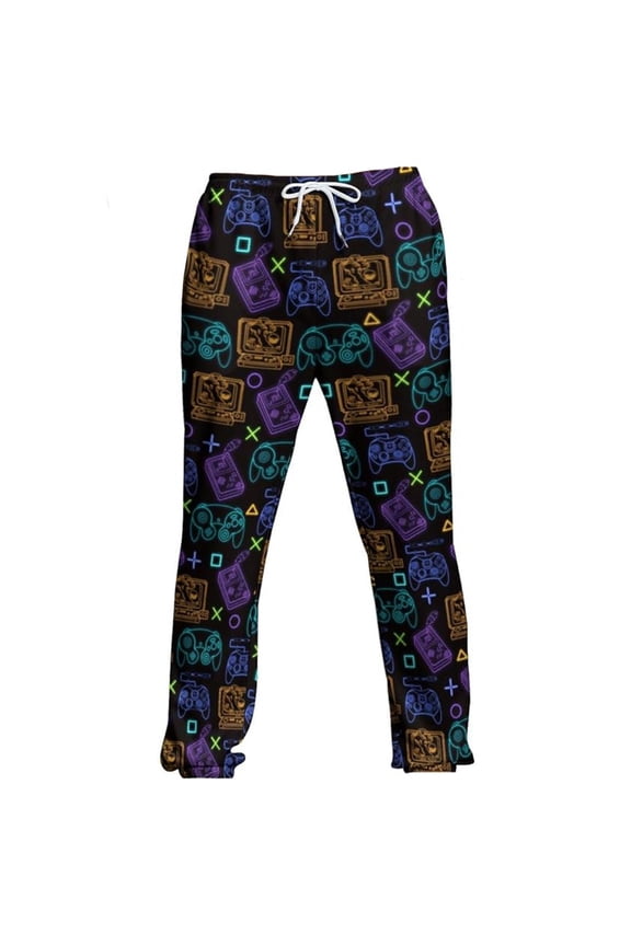 Graphic Pants Men Funny Game Printed Casual Comfy Fit Lightweight Soft Outdoor Activities Pant