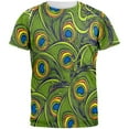 thumbnail image 1 of Graphic Peacock Feathers All Over Adult T-Shirt - X-Large, 1 of 2