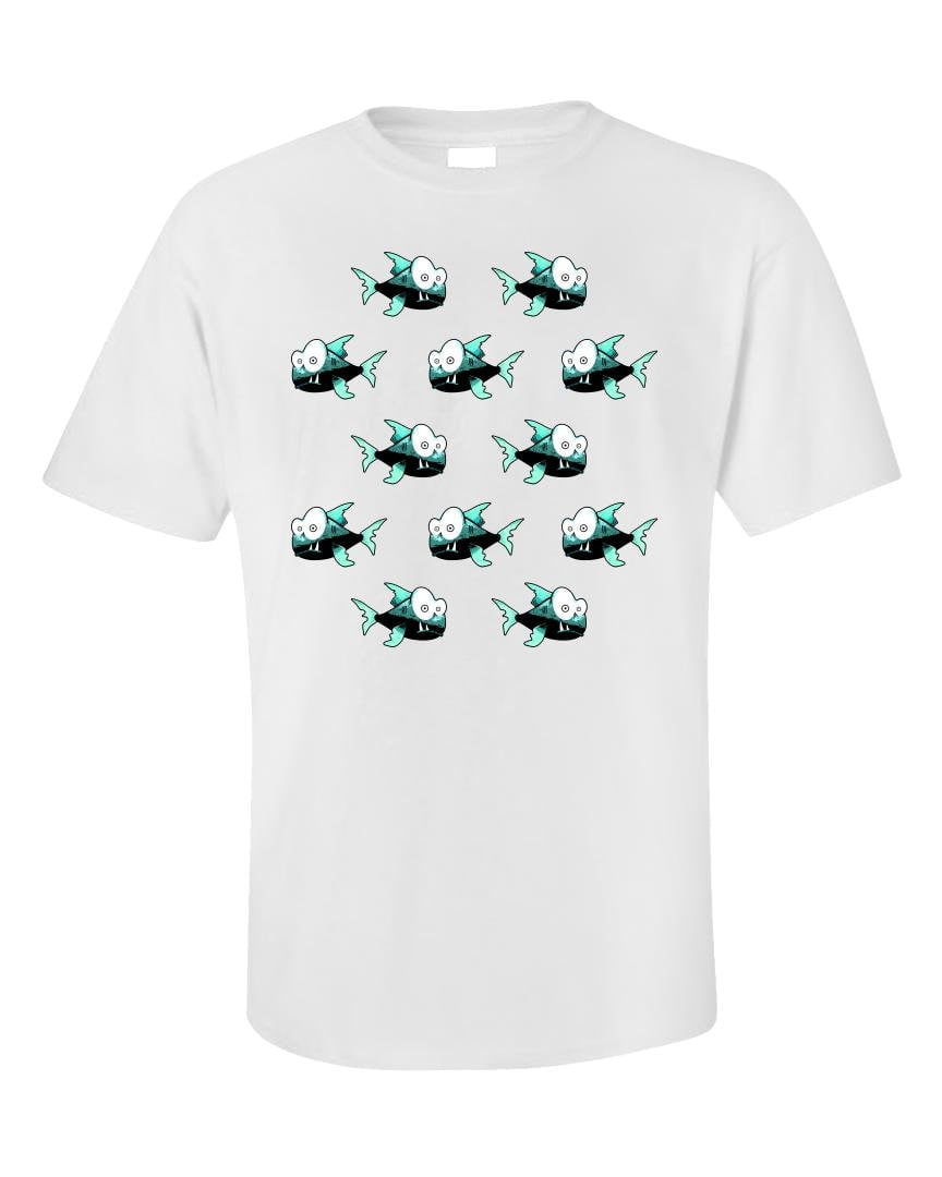 Graphic Piranhas Tee Shirt, Funny Fish Shirt, Animal Lover Gift, Unique ...