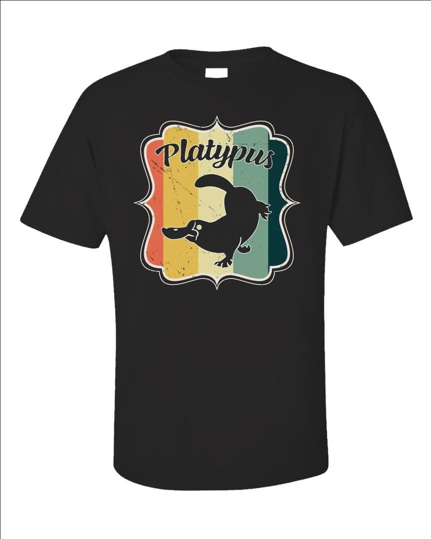 Graphic Platypus Art Shirt, Nature Inspired Tee, Animals Print Shirt ...