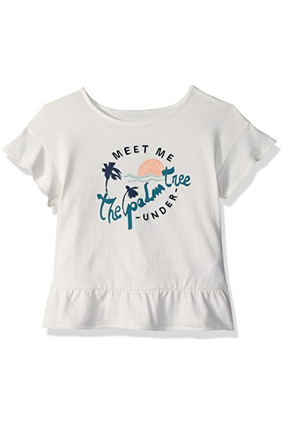 Graphic-Print Cotton T-Shirt, Little Girls Marshmallow 3
