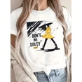 thumbnail image 1 of Graphic Print Crew Neck T-Shirt, Casual Short Sleeve Top For Spring & Summer, Women's Clothing, 1 of 7