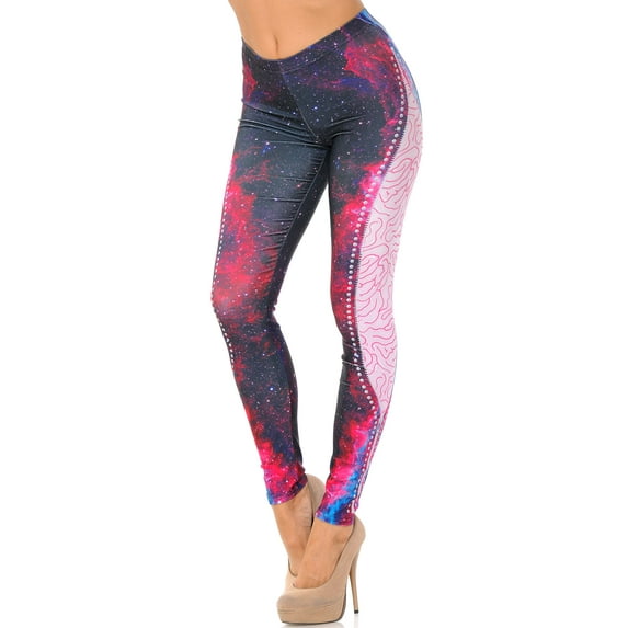 Graphic Print Galaxy Exposure Leggings Black M