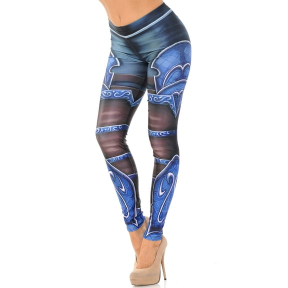 Graphic Print Legend Armor Leggings Navy L